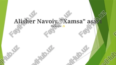 alisher navoiy. "xamsa" asari — PPTX