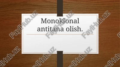 monoklonalantitanaolish — PPTX