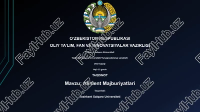 aliment majburiyatlari — PPTX