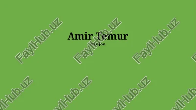 amir temur — PPTX