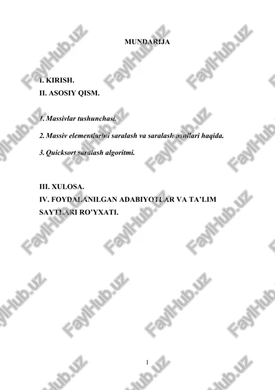 dasturlashga kirish — DOCX