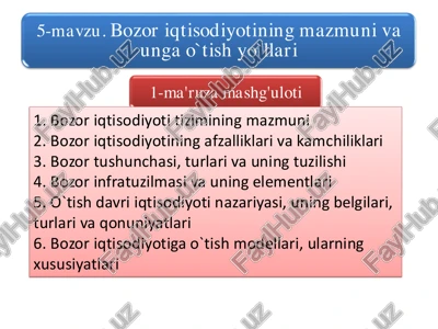 bozor iqtisodiyoti — PDF