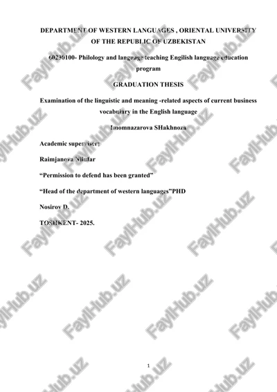 examination of the linguistic and meaning -related aspects of current business vocabulary in the english language — DOCX