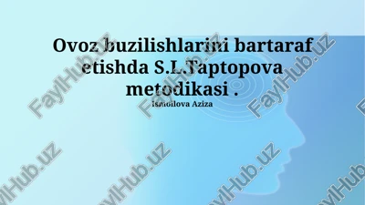 s.l. taptopova metodikasi — PPTX