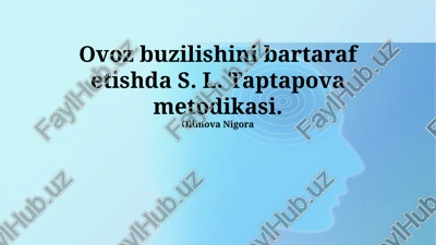 s.l. taptapova metodikasi — PPTX