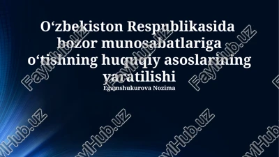 raqobatni himoya qilish va monopoliyaga qarshi kurash — PPTX