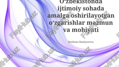 sog'liqni saqlash sohasidagi yangilanishlar — PPTX