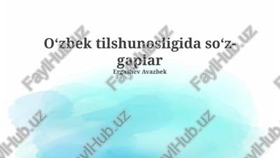 oʻzbek tilshunosligida soʻz-gaplar — PPTX