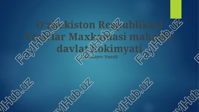 vazirlar mahkamasi — PPTX