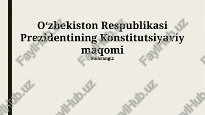 konstitutsiyaviy maqomi — PPTX