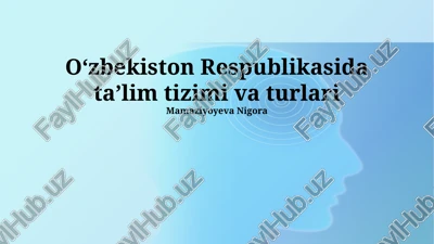 oʻzbekiston ta'lim tizimi — PPTX