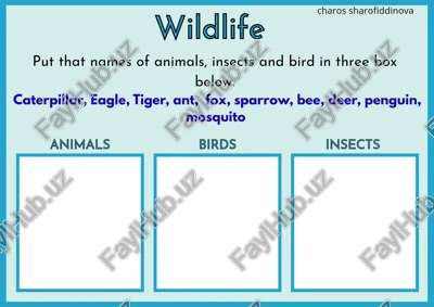 vocabulary worksheet for kids — PDF