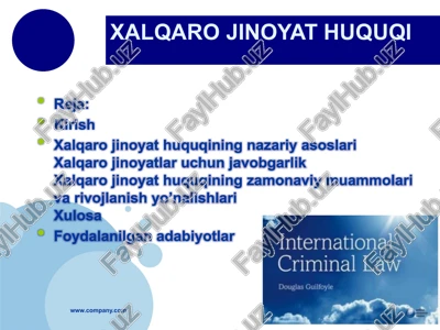 xalqaro jinoiyat huquqi — PPTX