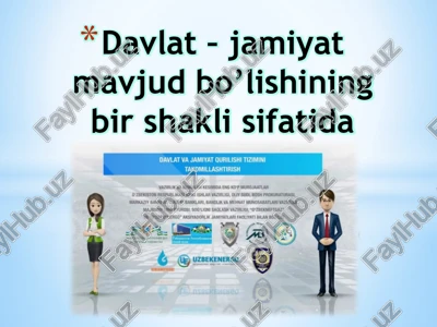 davlat va jamiyat qurilishi tizimini takomillashtirish — PPTX