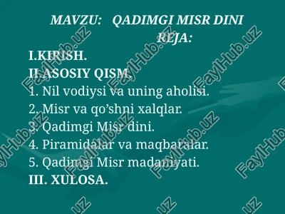 qadimgi misr dini — PPTX