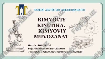 kimyoviy kinetika va kimyoviy muvozanat — PPTX