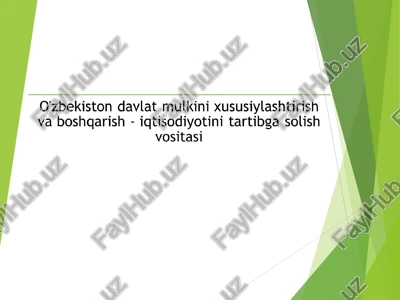 mulkchilik shakllari — PPT