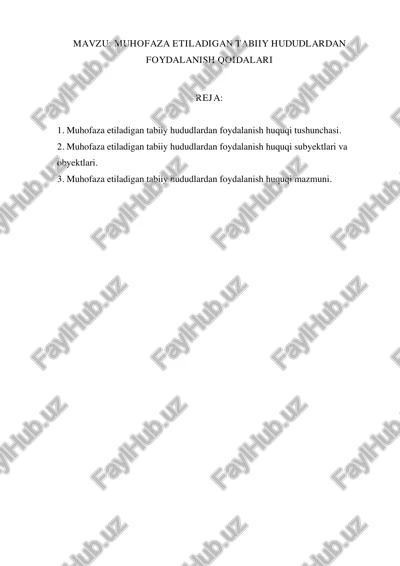 o`rmonlardan foydalanish huquqi — PDF