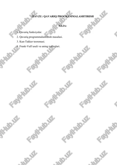 qavariq programmalashtirish — DOCX