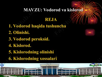 vodorod va kislorod — PPT