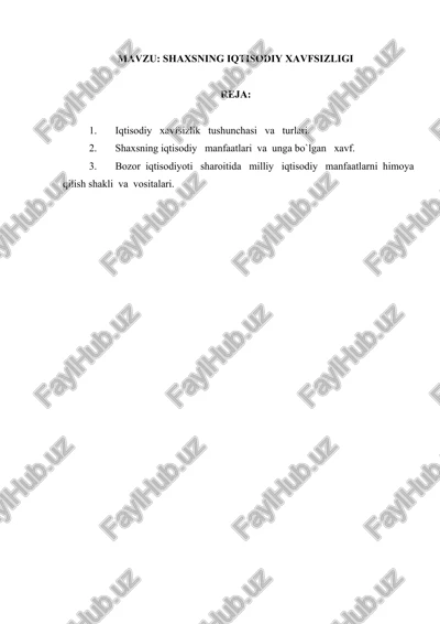 xavfsizlik va tinchlikga kurashmoq kerak — DOCX