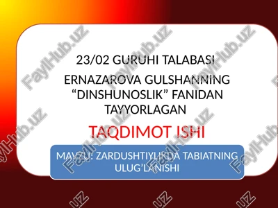 zardusht sepitoma — PPTX