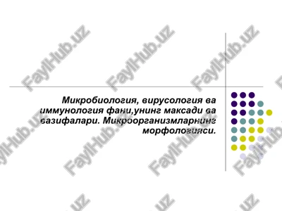 mikrobiologiya, virusologiya va immunologiya fani — PPTX