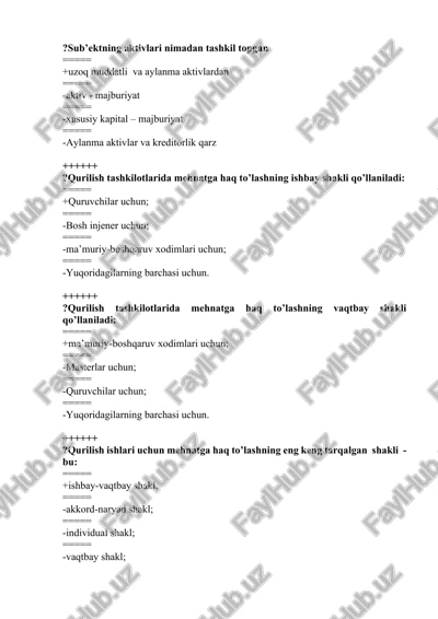 qurilish ishlari tannarxasi — DOCX