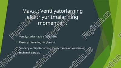ventilyatorlar — PPTX