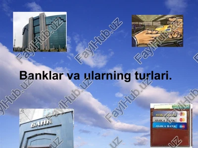 banklar vaularning turlari — PPTX