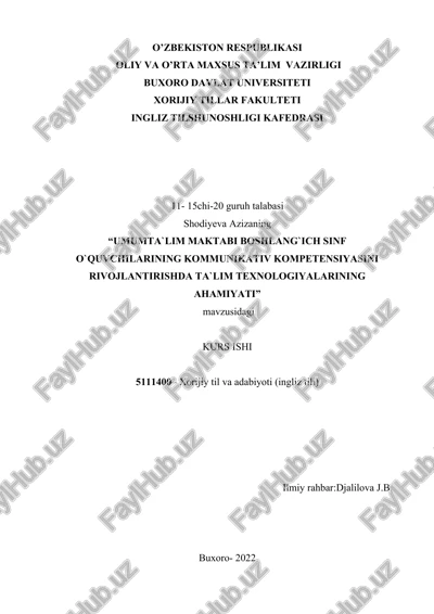 kurs ishi — DOCX