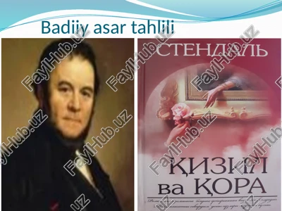 "qizil va qora" asari tahlili — PPTX
