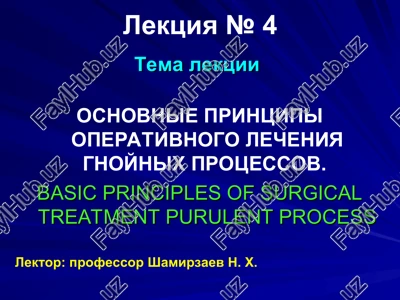 osnovnie printsipi operativnogo lecheniya gnoynix protsessov — PPT