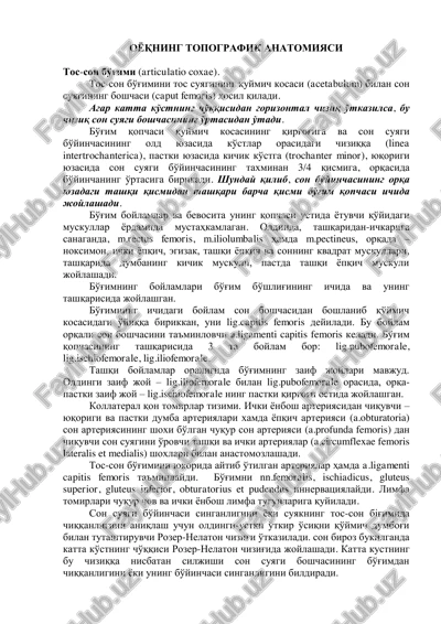 tos-son bo'gimi (articulatio coxae) — PDF