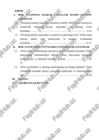 ta'limning maqsadlari va vazifalari — DOCX