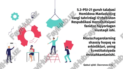 o'zbekiston respublikasi konstitutsiyasi — PPTX