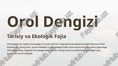 orol dengizi — PPTX