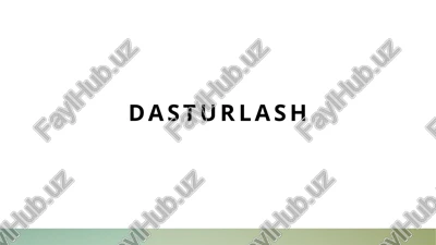 dasturlash — PPTX