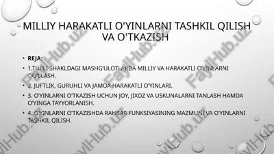 milliyharakatlio'yinlarnitashkilqilishvao'tkazish — PPTX