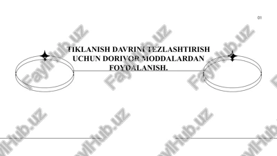 tiklanish davrini tezlashtirish uchun dorivor moddalardan foydalanish — PPTX