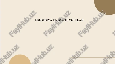 emotsiya va his-tuygular — PPTX