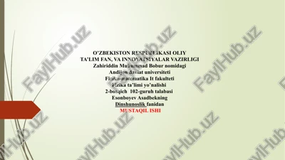 islom dini tarixi va mohiyati — PPTX