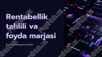 rentabellik tahlili va foyda marjasi — PPTX