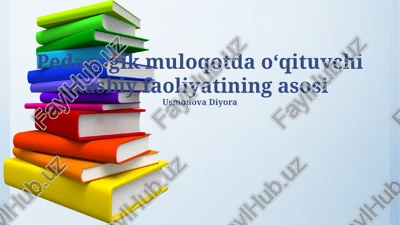 pedagogik muloqotda o‘qituvchi kasbiy faoliyatining asosi — PPTX
