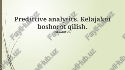 bashorat analitikasi — PPTX