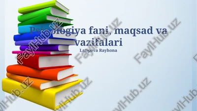 psixologiya fani, maqsad va vazifalari — PPTX