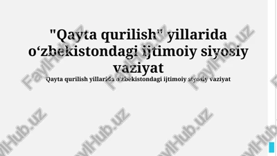 qayta qurilish — PPTX