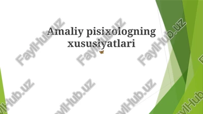amaliy psixologning xususiyatlari — PPTX