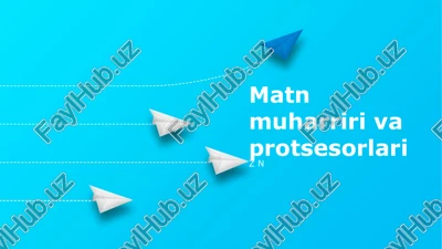 matn protsessori va muharriri — PPTX