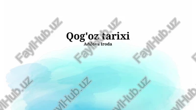 qog'oz tarixi — PPTX
